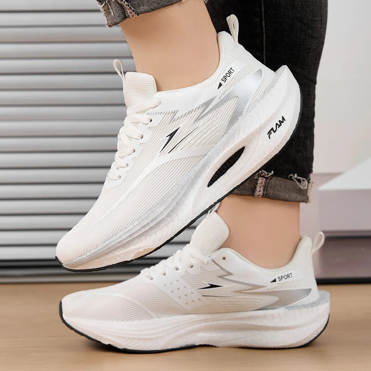 FLAM Men's Lightweight Marathon Running Shoes