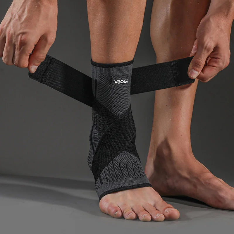 OIMG Adjustable Elastic Ankle Brace Compression Sleeve Foot Support Stabilizer for Plantar Fasciitis Achilles Tendonitis Sports Sock