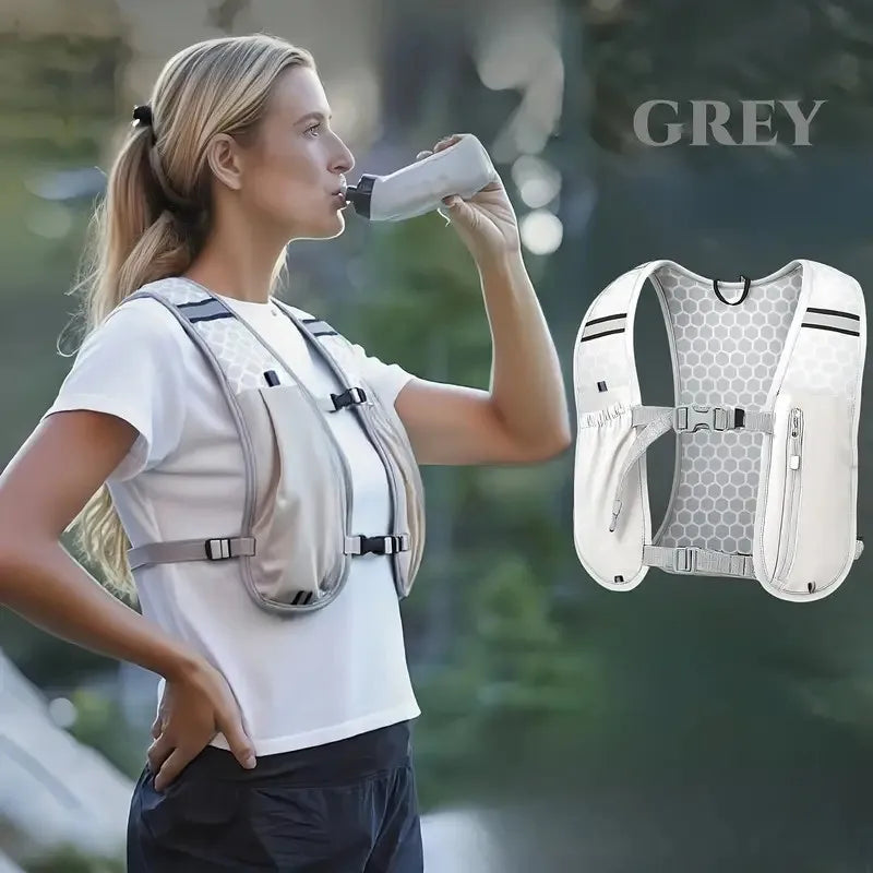 ZGAER Sports Vest Pack Cycling Breathable Running Water Bottle and Mobile Phone Backpack