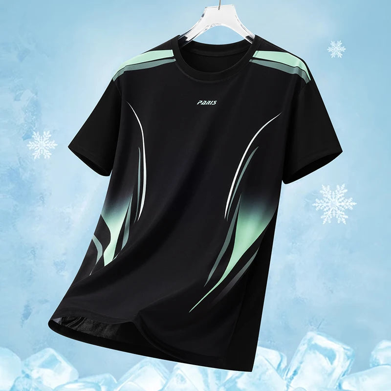 Unisex Ice Silk Quick Dry Sports T-Shirt