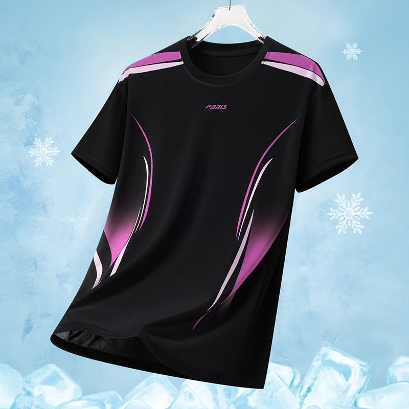 Unisex Ice Silk Quick Dry Sports T-Shirt