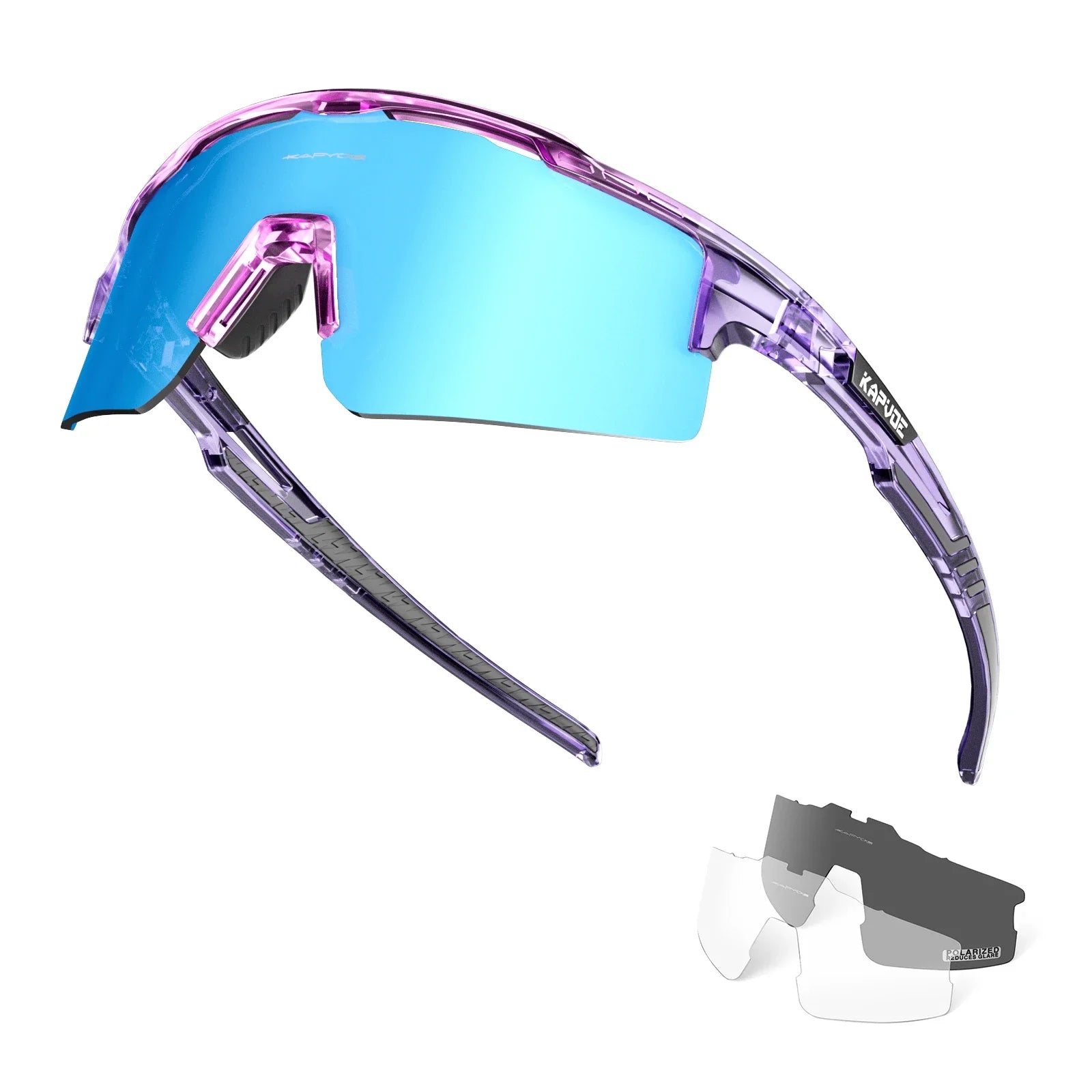 KAPVOE Polarized Cycling Glasses  Men MTB Cycling Sunglasses UV400 Outdoor Sports Bicycle SunglassesWomen Road Bike Glasses