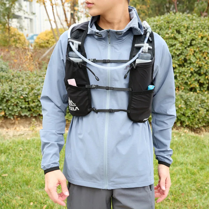 ABQP Outdoor Trail Running Backpack Ultralight Running Race Hydration Vest Breathable Jogging Vest for Marathon Cycling Hiking Trail