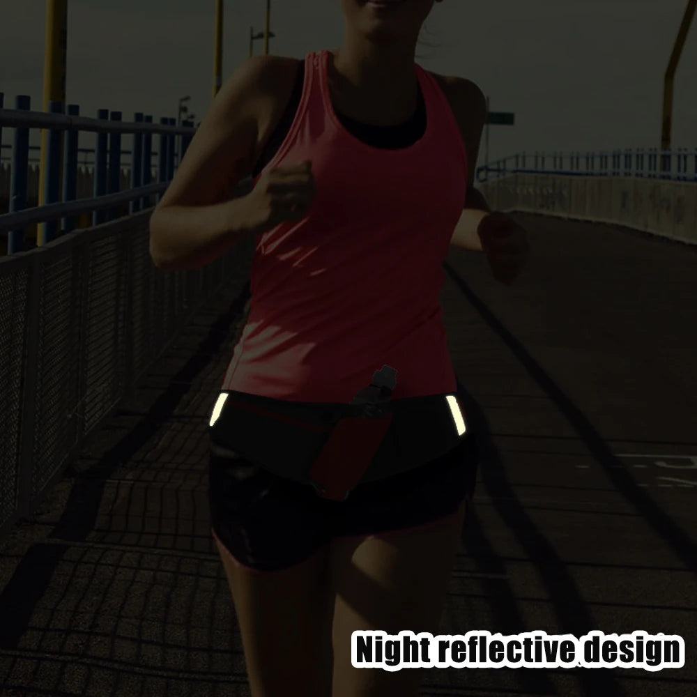 WEPPKK Adjustable Running Belt with Water Bottle Holder