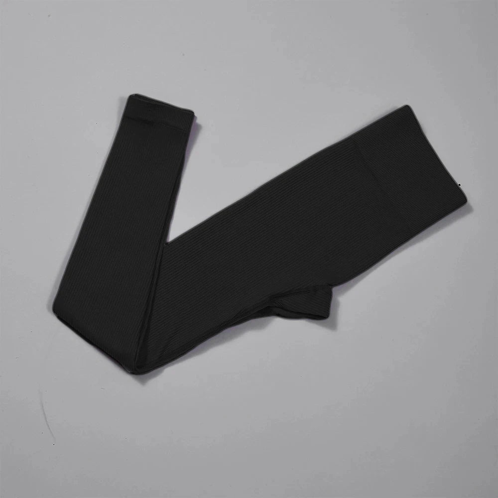 LIYINQIU Women's Ribbed High-Waisted Yoga Pants