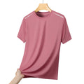 Ippolich Women's Mesh Summer T-Shirt Outdoor Jogging Reflective Strip Breathable Short Sleeves Women Fitness Elastic Sports T-Shirt