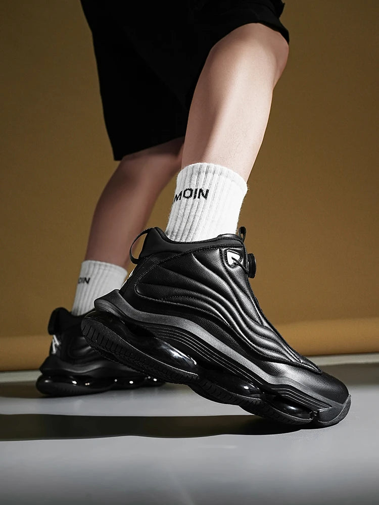 Men's Athletic Basketball Sneakers Breathable Cushioning Non-Slip Wearable Gym Training Running Shoes for Men
