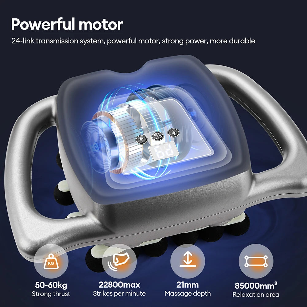 Foreverlily 24-Head Fascia Massage Gun with 9 Modes
