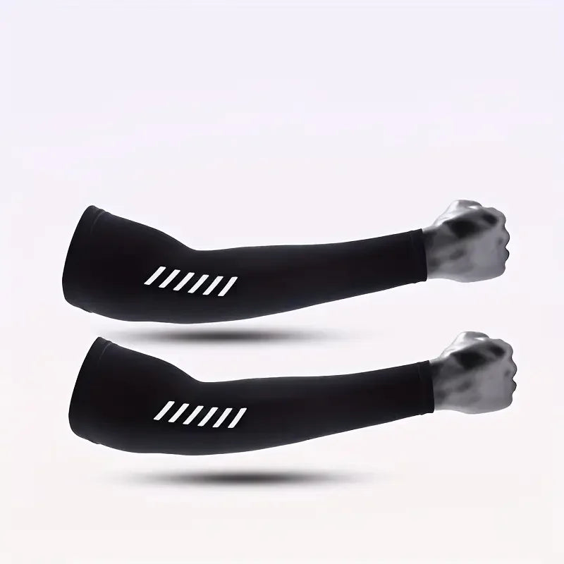 Men's Lightweight Breathable Cooling Sports Sleeves Ice Silk Fabric Sweat-Absorbent for Cycling Fishing Running Hiking