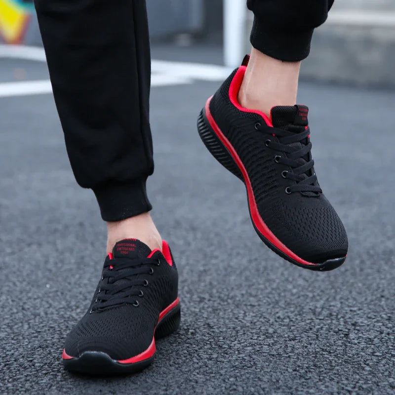 YRZL Men's Breathable Knit Runner – Stealth Black