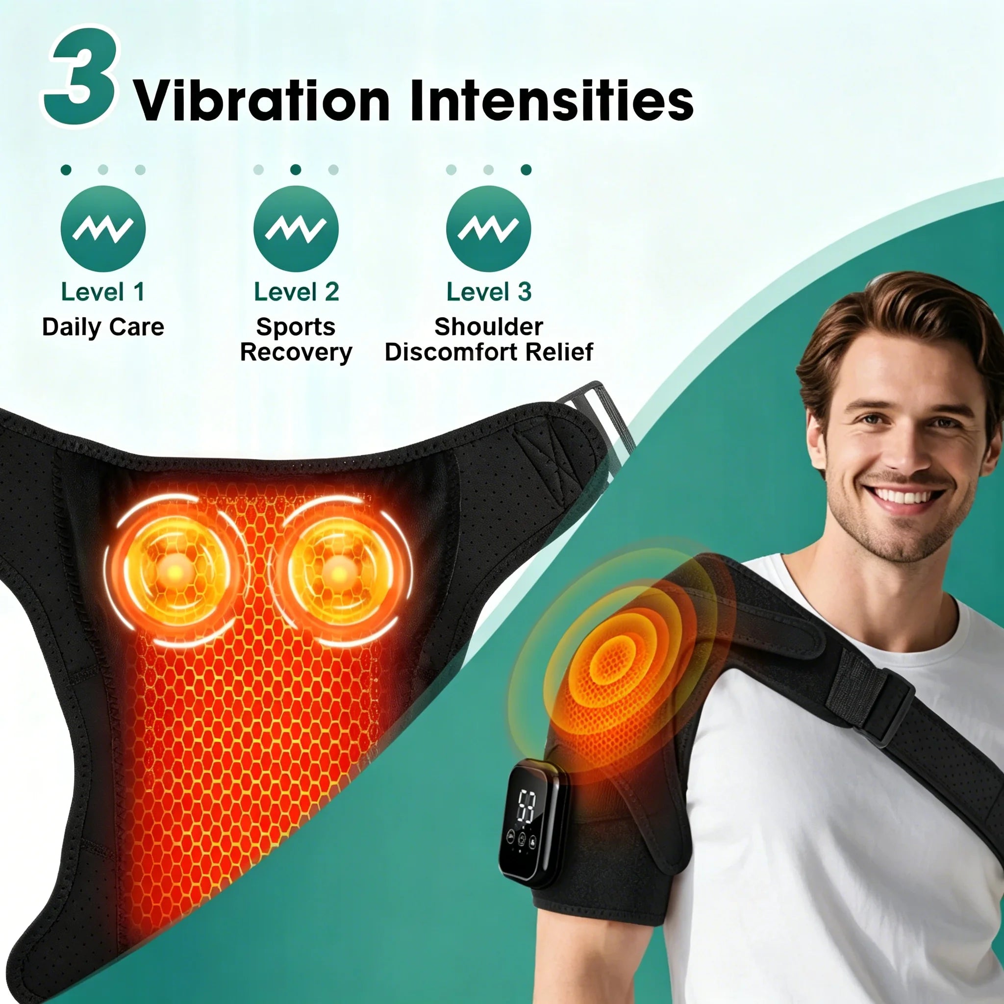 Heating and Vibrating Shoulder Massager