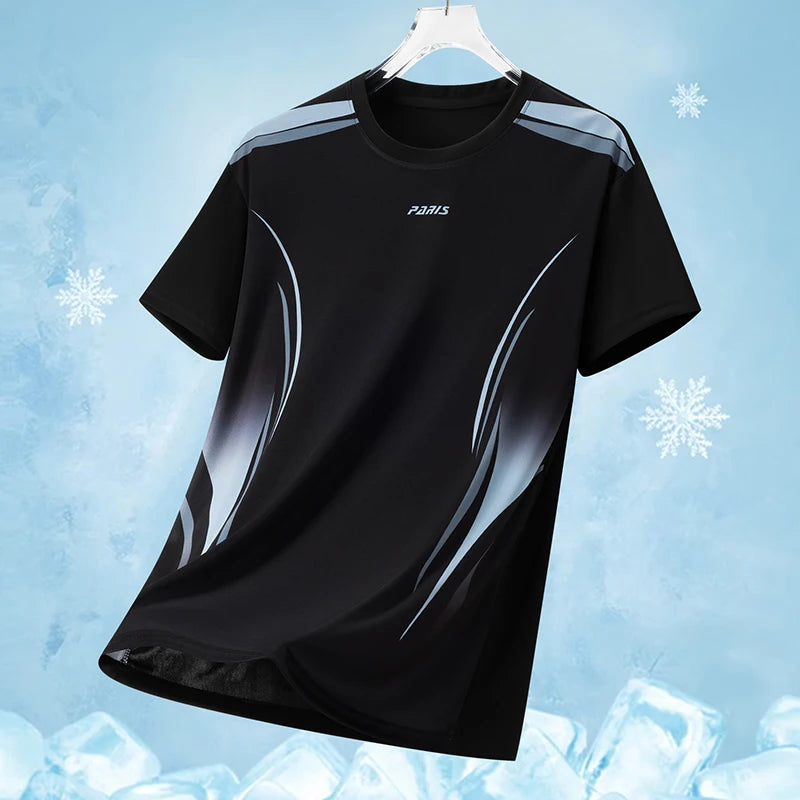 Unisex Ice Silk Quick Dry Sports T-Shirt