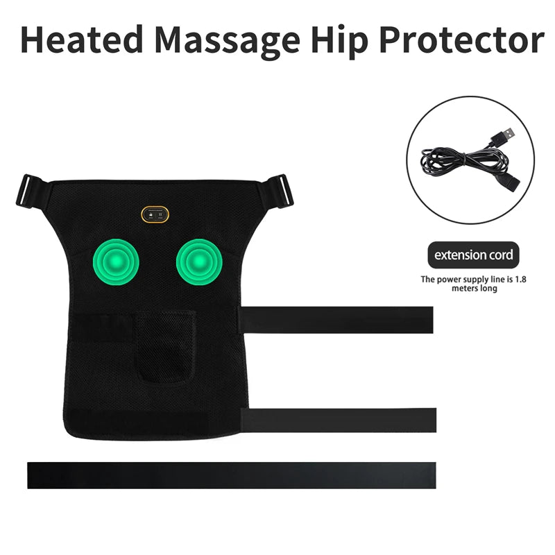 Hip Massager - 3-Gear Heat& Vibration, Relieves Muscle Soreness Pain,Arthritis, Aids Sports Recovery, for Fitness Fans