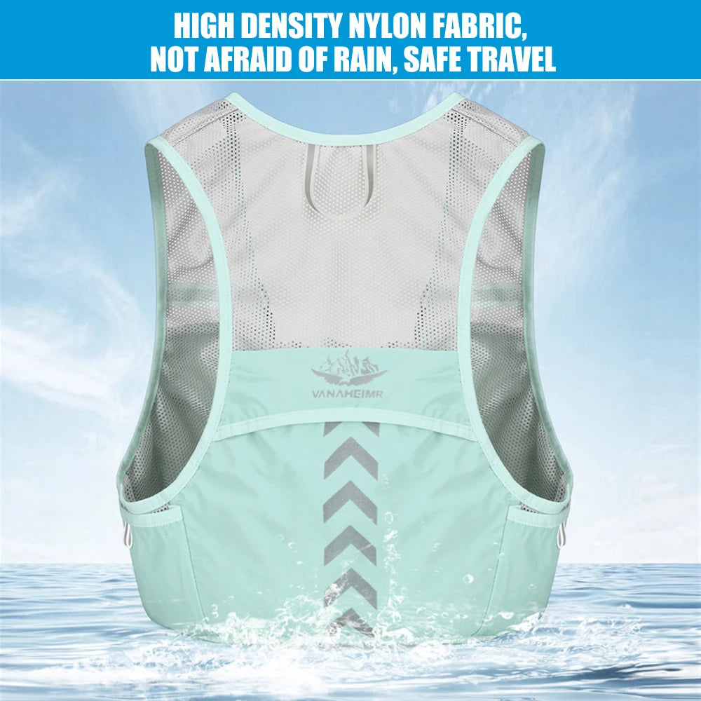 WEPPKK Lightweight Breathable Running Vest, Adjustable Reflective Vest with Pockets for Women Men, Trail Running Hiking